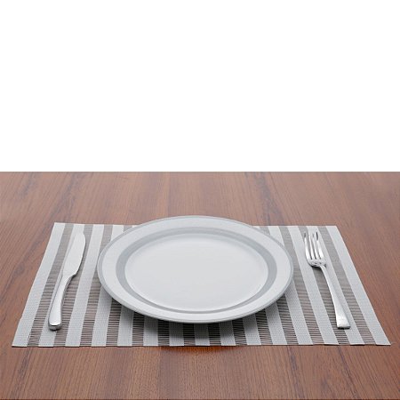 LUGAR AMERICANO DE PLÁSTICO LINES BRANCO 30x45cm