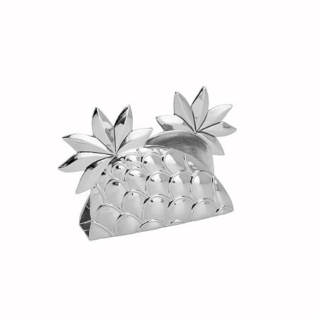 PORTA GUARDANAPOS  ZAMAC SILVER PLATED PINEAPPLE 17x4,5x10,5