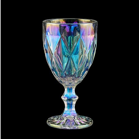 CJ 6 TAÇAS P/ÁGUA DE VIDRO DIAMOND RAINBOW 325ml