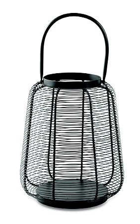 LANTERNA PRETA EM METAL