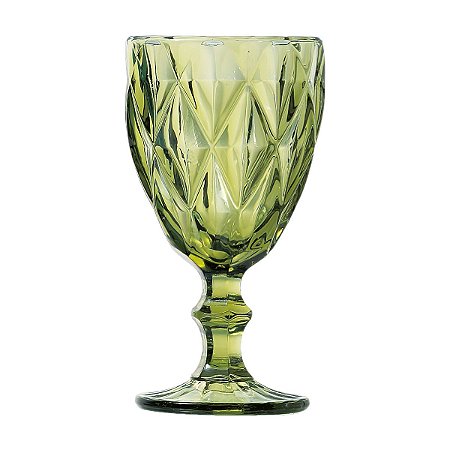 CJ 6 TAÇAS P/ÁGUA DE VIDRO DIAMOND VERDE 325ml