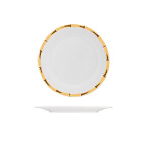 PRATO RASO DE PORCELANA BAMBU 27,5cm