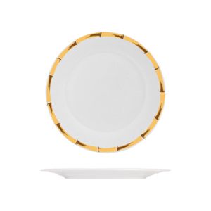 PRATO P/SOBREMESA DE PORCELANA BAMBU 18cm