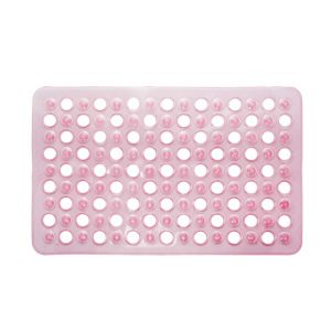 TAPETE P/BANHEIRO DE PVC C/ANTIDERRAPANTE ROSA 59x37cm