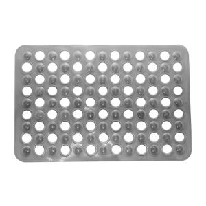 TAPETE P/BANHEIRO DE PVC C/ANTIDERRAPANTE CINZA 49x32cm