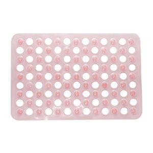 TAPETE P/BANHEIRO DE PVC C/ANTIDERRAPANTE ROSA 49x32cm