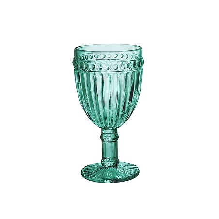 CJ 6 TAÇAS P/VINHO DE VIDRO EMPIRE AZUL TIFFANY 240ml