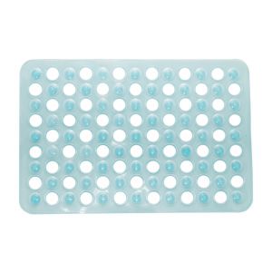 TAPETE P/BANHEIRO DE PVC C/ANTIDERRAPANTE AZUL 49x32cm