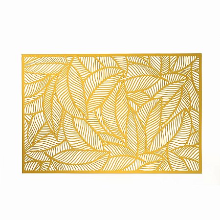 LUGAR AMERICANO DE PLÁSTICO LEAF DOURADO 30x45cm