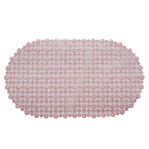 TAPETE P/BANHEIRO DE PVC C/ANTIDERRAPANTE ROSA 68x38cm