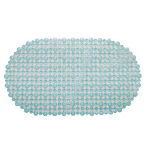 TAPETE P/BANHEIRO DE PVC C/ANTIDERRAPANTE AZUL 68x38cm