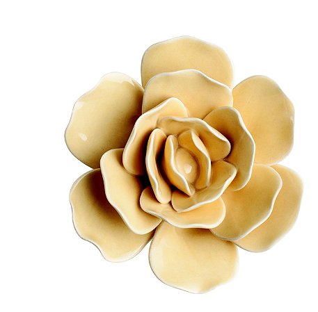 FLOR AMARELA EM CERAMICA