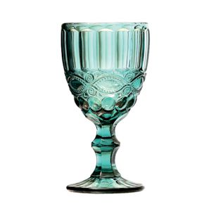 CJ 6 TAÇAS P/ÁGUA DE VIDRO LIBÉLULA AZUL TIFFANY 260ml