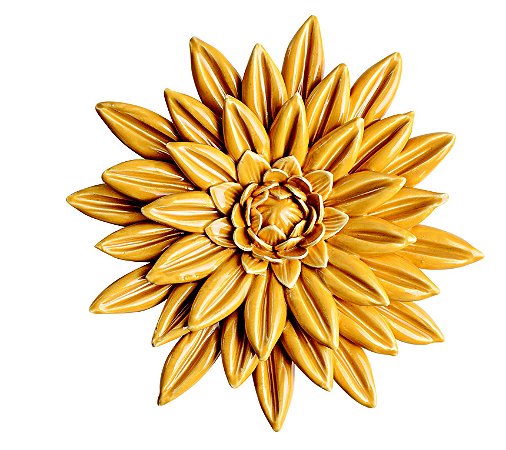 FLOR AMARELA EM CERAMICA