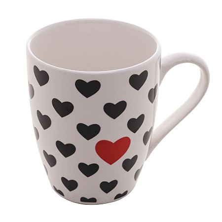 CANECA DE PORCELANA HEART WITH LOVE 350ml