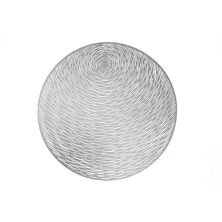 LUGAR AMERICANO DE PLÁSTICO GLOBE PRATEADO 38cm