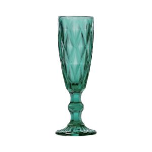 CJ 6 TAÇAS P/CHAMPAGNE DE VIDRO DIAMOND AZUL TIFFANY 140ml