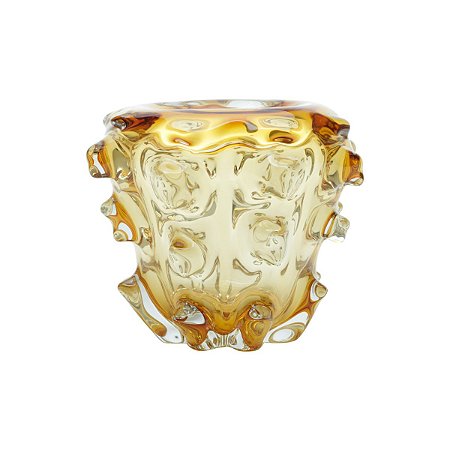 VASO DE VIDRO ITALY ÂMBAR 20x17cm