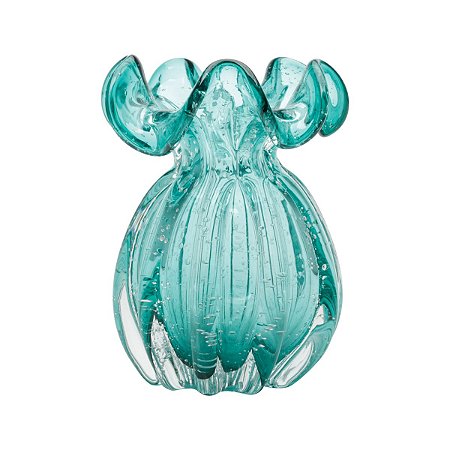 VASO DE VIDRO ITALY TIFFANY 13x17,5cm