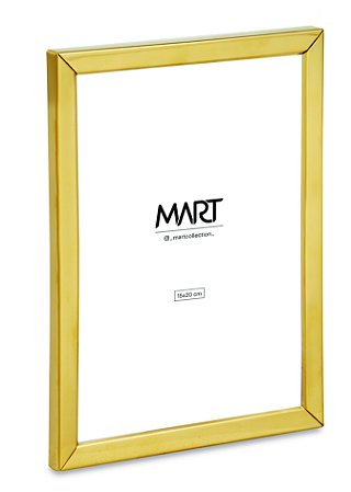 PORTA-RETRATO DOURADO EM METAL - 15X20