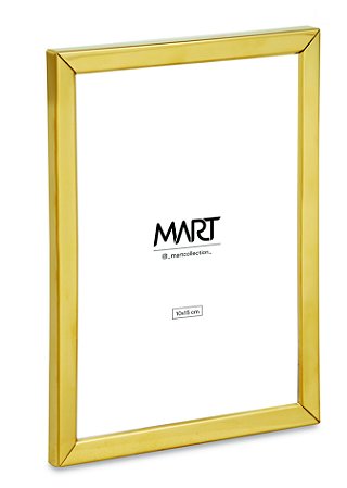 PORTA-RETRATO DOURADO EM METAL - 10X15