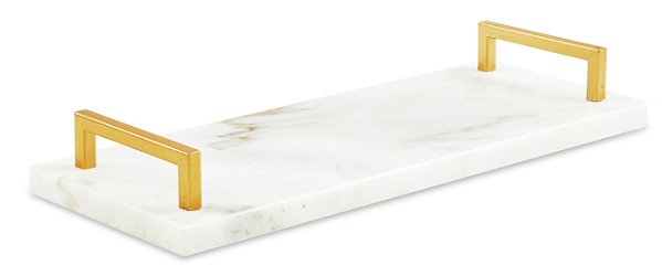 BANDEJA EM MARMORE E METAL