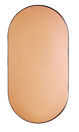 ESPELHO COBRE EM METAL PRETO