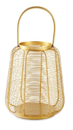 LANTERNA DOURADA EM METAL