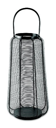 LANTERNA PRETA EM METAL