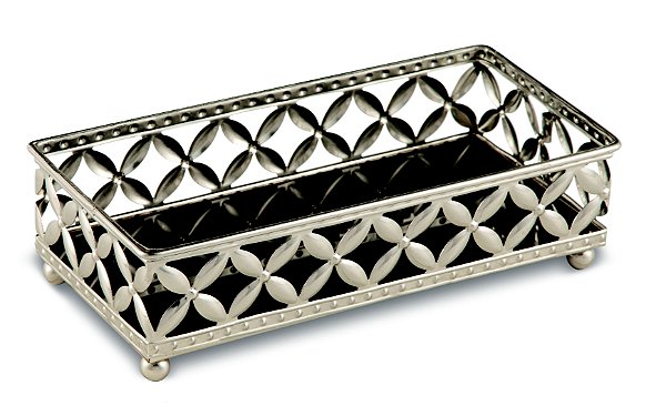 KIT BANDEJA PRATA EM METAL - 2 PCS