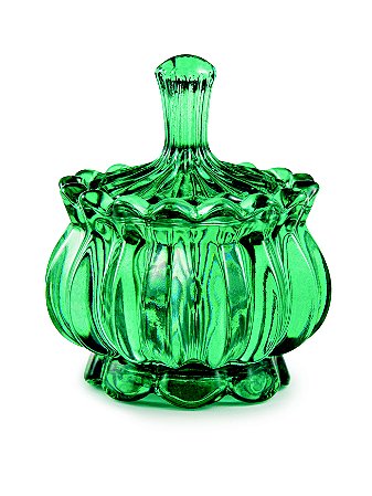 POTE ESMERALDA EM VIDRO