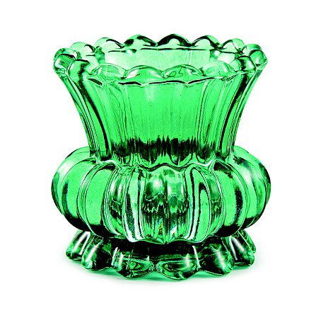 VASO ESMERALDA EM VIDRO