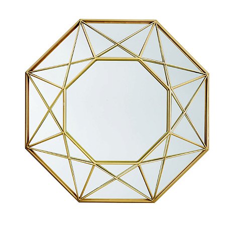 ESPELHO DOURADO EM METAL