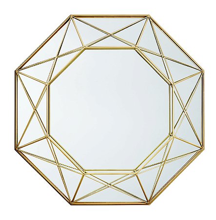 ESPELHO DOURADO EM METAL