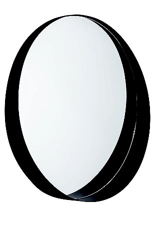 ESPELHO PRETO EM METAL