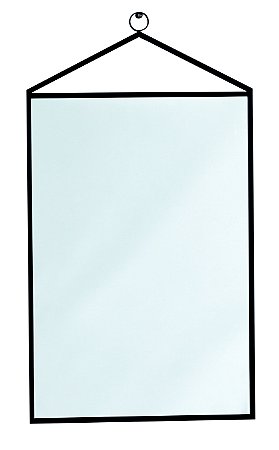 ESPELHO PRETO EM METAL