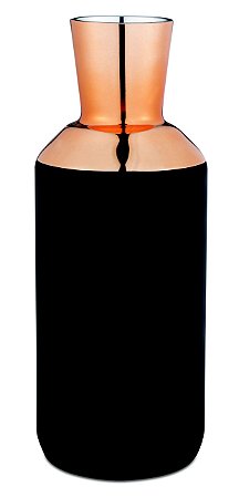 VASO ROSE GOLD E PRETO EM VIDRO