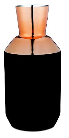 VASO ROSE GOLD E PRETO EM VIDRO