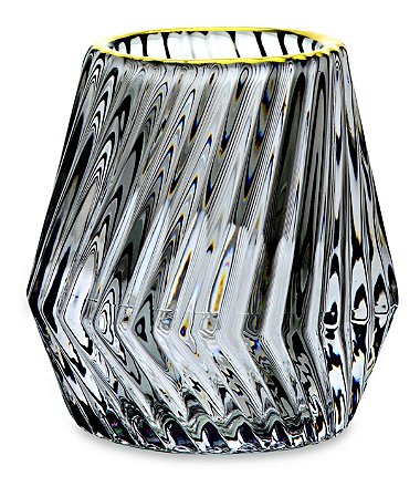 PORTA-VELAS FUME EM VIDRO