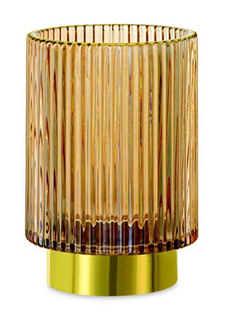 VASO  CHAMPANHE EM VIDRO E METAL