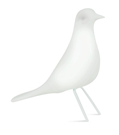 PASSARO BRANCO EM CERAMICA