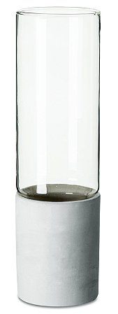 VASO EM VIDRO E CIMENTO