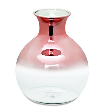 VASO ROSE GOLD EM VIDRO