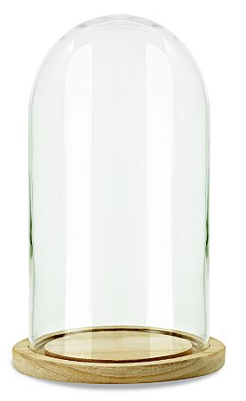 REDOMA EM VIDRO E MADEIRA