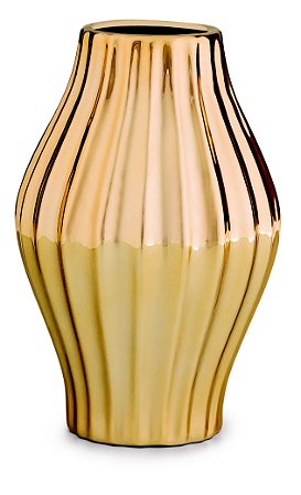 VASO DOURADO EM CERAMICA