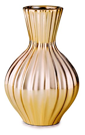 VASO DOURADO EM CERAMICA