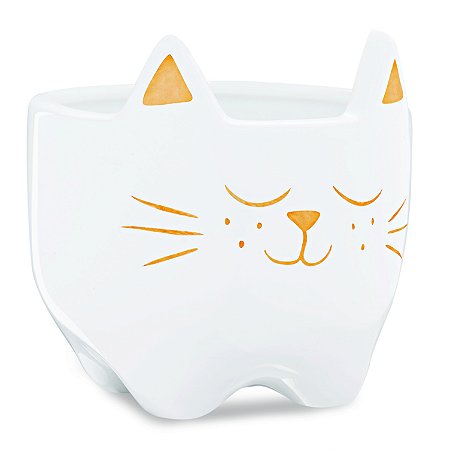 CACHEPOT GATO EM CERAMICA