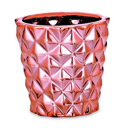CACHEPOT ROSE GOLD EM CERAMICA
