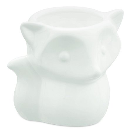 CACHEPOT RAPOSA BRANCA EM CERAMICA
