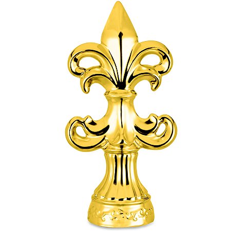 FLOR-DE-LIS DOURADA EM CERAMICA